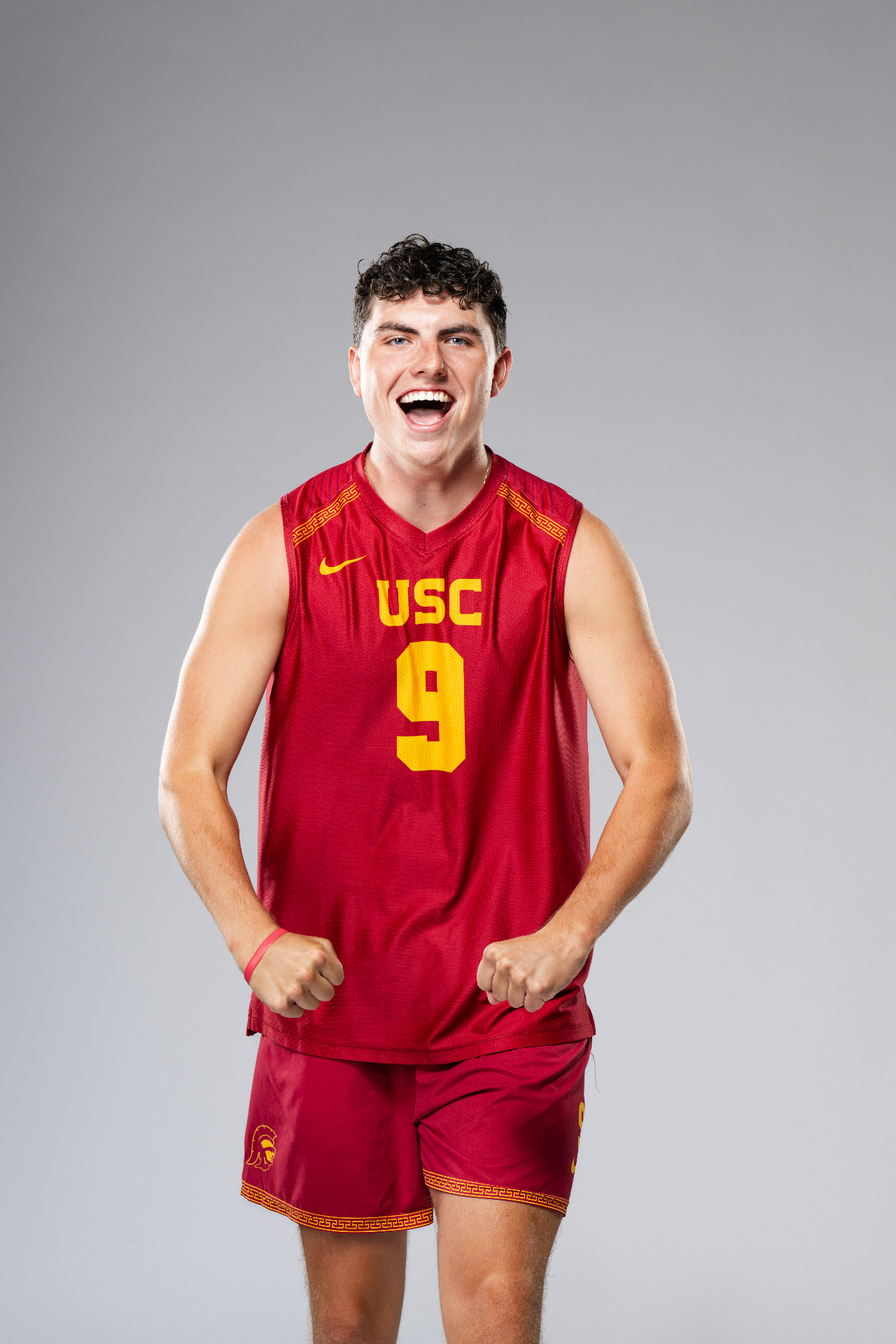 Caleb Blanchette in a USC volleyball jersey